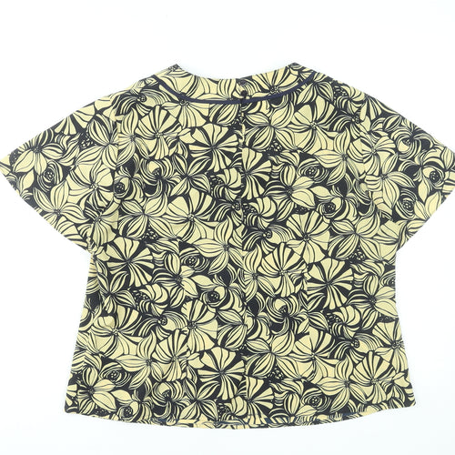 Eastex Women's Beige Floral Short Sleeve Blouse UK 16