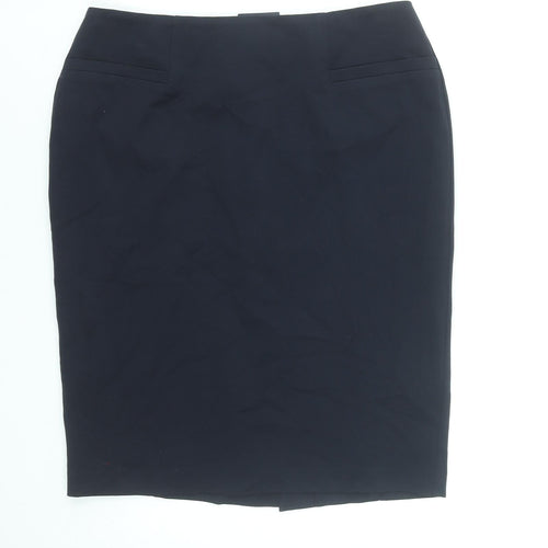 Marks and Spencer Women Petite Navy Pencil Skirt Size 12
