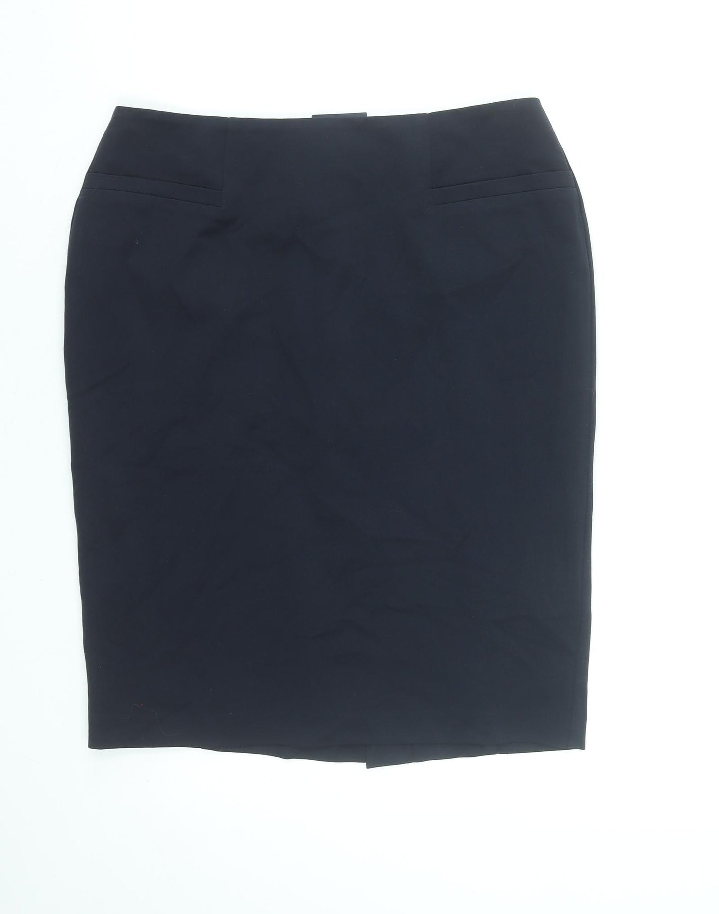 Marks and Spencer Women Petite Navy Pencil Skirt Size 12
