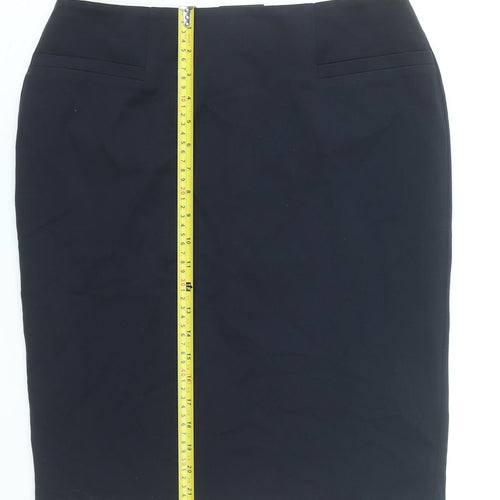 Marks and Spencer Women Petite Navy Pencil Skirt Size 12