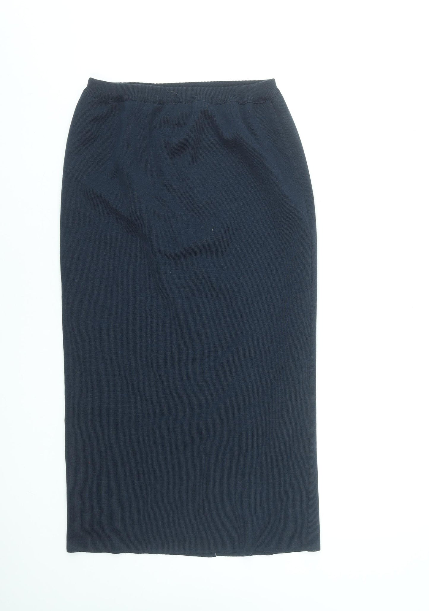 Lucia Women's Blue Wool Blend Midi Pencil Skirt Size 10
