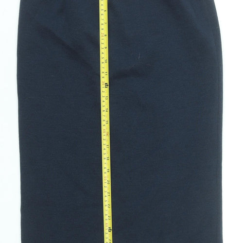 Lucia Women's Blue Wool Blend Midi Pencil Skirt Size 10