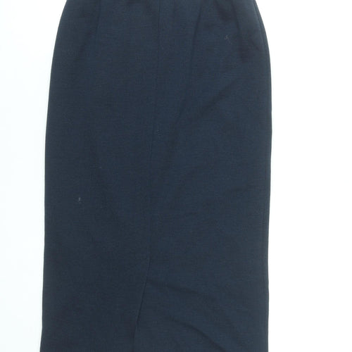 Lucia Women's Blue Wool Blend Midi Pencil Skirt Size 10