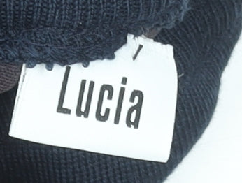 Lucia Women's Blue Wool Blend Midi Pencil Skirt Size 10