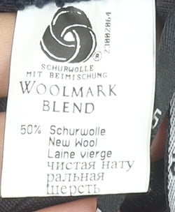 Lucia Women's Blue Wool Blend Midi Pencil Skirt Size 10