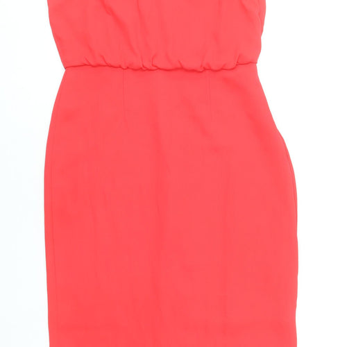 Oasis Women’s Red V-Neck Slip Dress Size 10 Party Cocktail