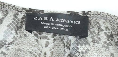 Zara Women Snake Print Bodysuit Blouse Black Beige M