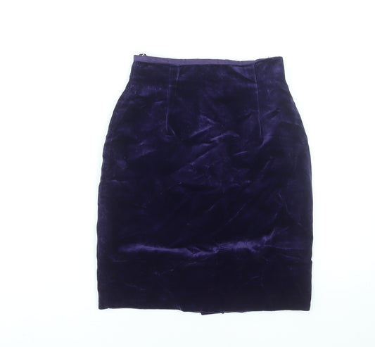 Principles Petite Purple Velvet Pencil Skirt Women’s UK 8