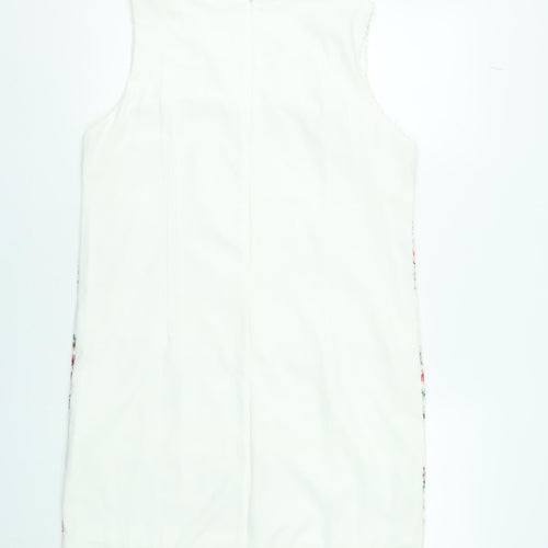 Lamorena Women’s Ivory Floral Lace Shift Dress Size 14