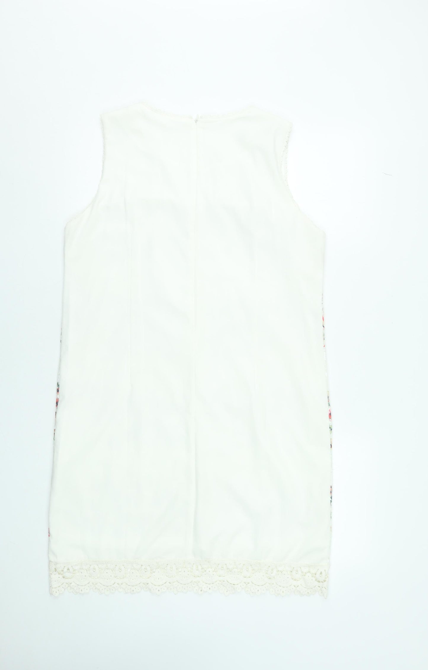 Lamorena Women’s Ivory Floral Lace Shift Dress Size 14