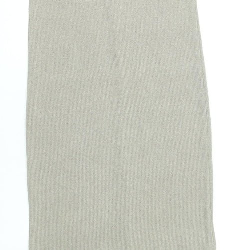 H&M Women’s Beige Sleeveless Knit Bodycon Midi Dress XS