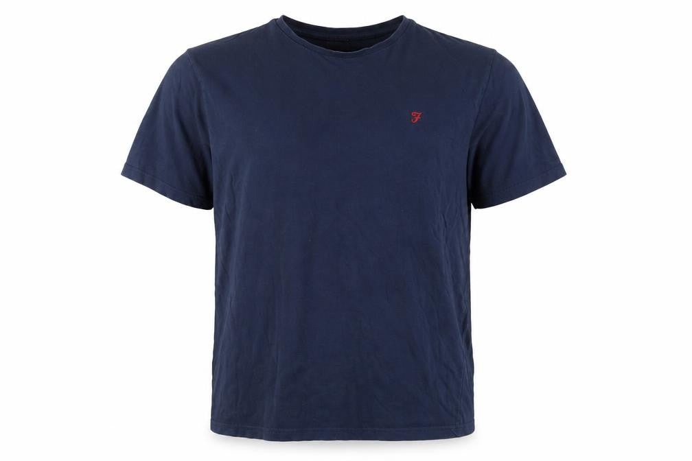 Farah Men’s Blue Cotton Crew Neck Lounge T-Shirt XL