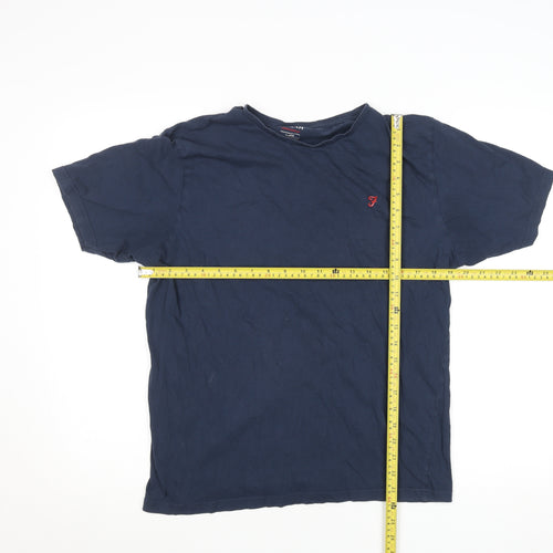 Farah Men’s Blue Cotton Crew Neck Lounge T-Shirt XL