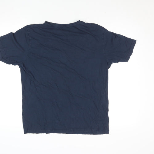 Farah Men’s Blue Cotton Crew Neck Lounge T-Shirt XL