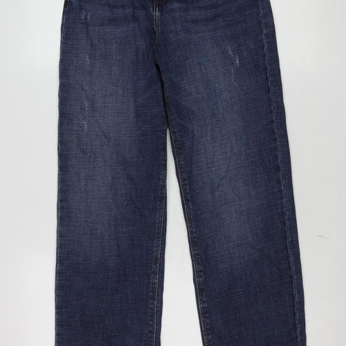 Name It Girls Blue Straight Leg Denim Jeans Size 16 Years Adjustable Waist