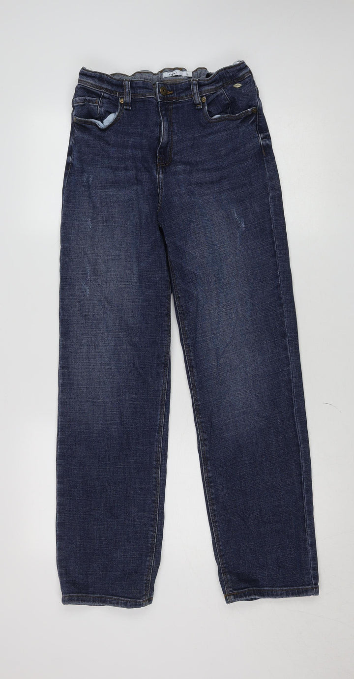 Name It Girls Blue Straight Leg Denim Jeans Size 16 Years Adjustable Waist