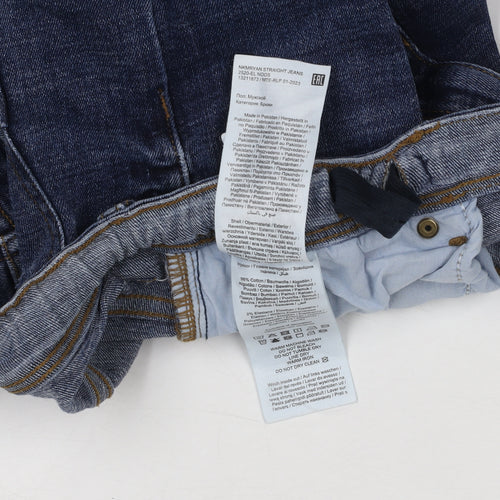 Name It Girls Blue Straight Leg Denim Jeans Size 16 Years Adjustable Waist