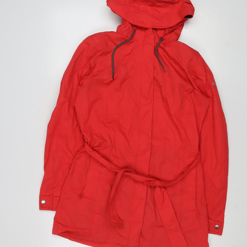 Columbia Women's Red Long Parka Jacket S Waterproof Hooded Coat