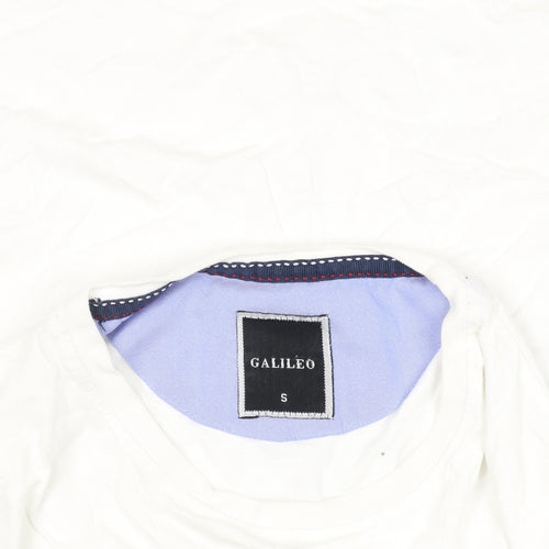 Galileo Men's White Sailing Graphic T-Shirt Size S