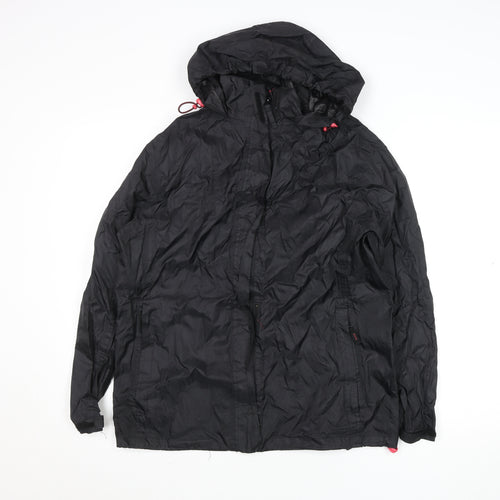 Jack In A Pack Womens Black Size 12 Waterproof Hooded Rain Jacket