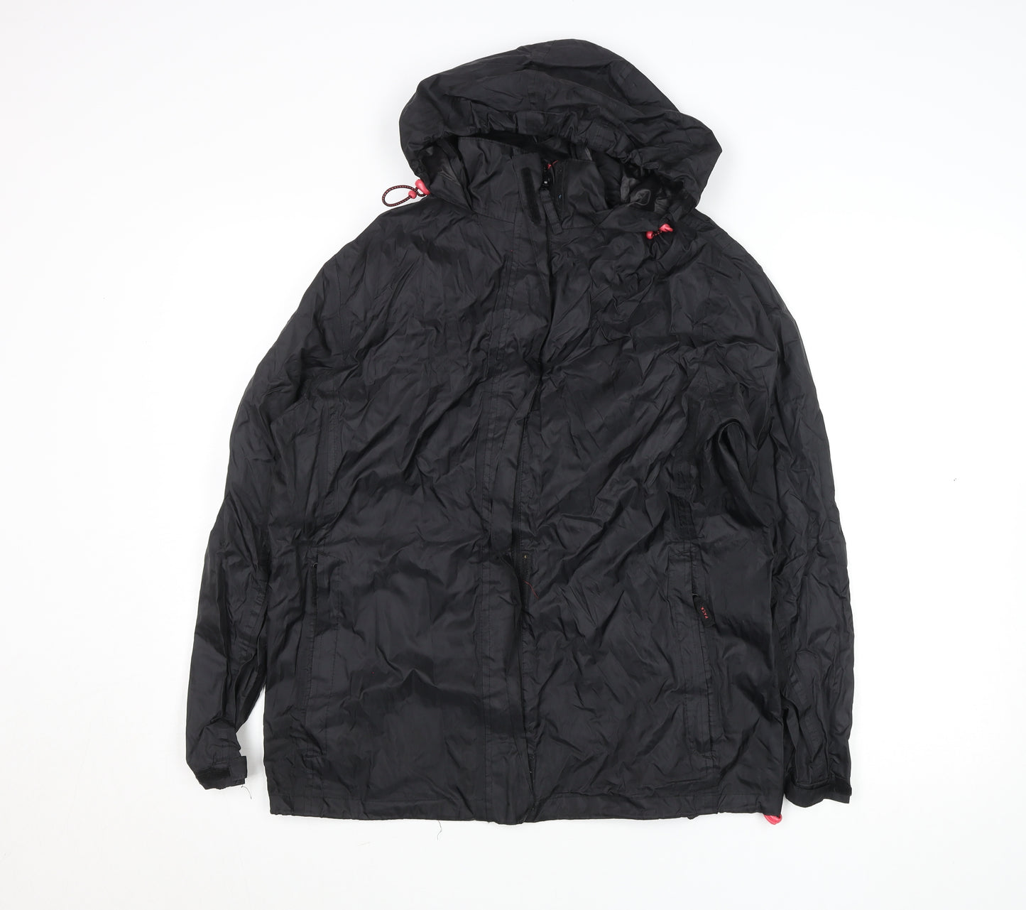 Jack In A Pack Womens Black Size 12 Waterproof Hooded Rain Jacket