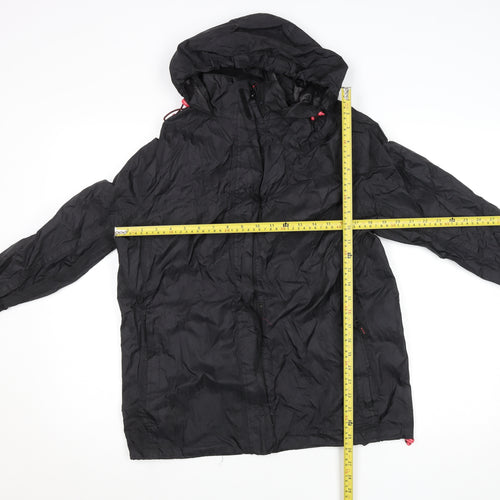 Jack In A Pack Womens Black Size 12 Waterproof Hooded Rain Jacket