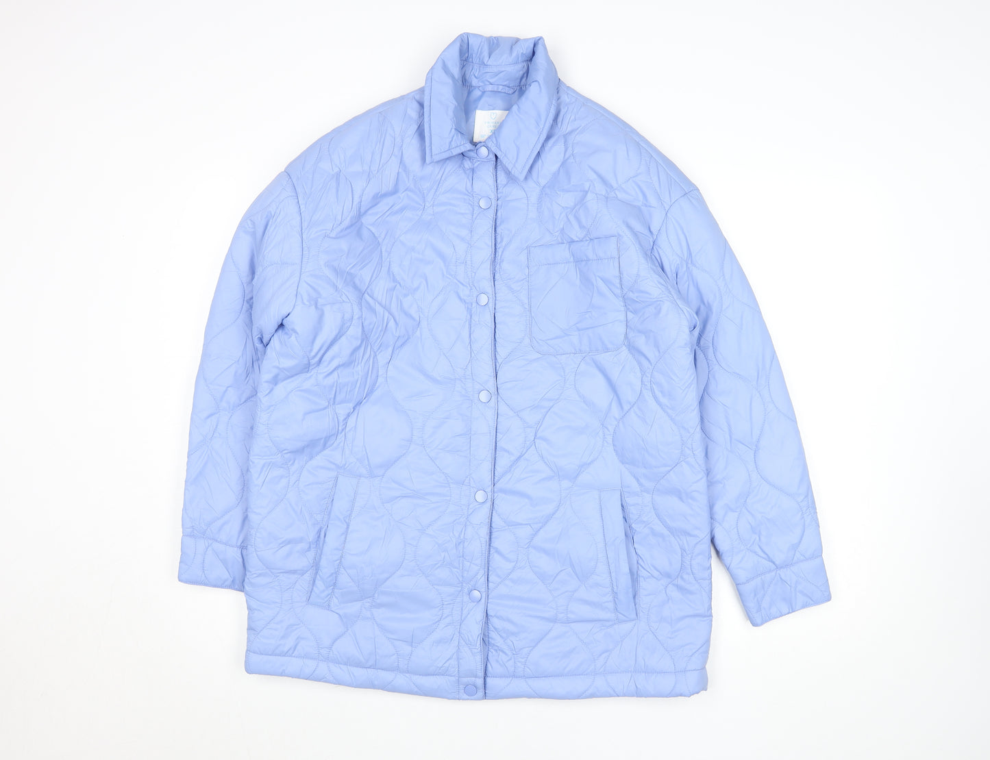Primark Women’s Blue Quilted Nylon Jacket XS Lightweight Casual