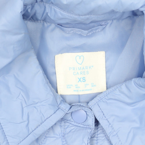 Primark Women’s Blue Quilted Nylon Jacket XS Lightweight Casual