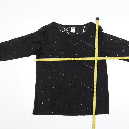 Vero Moda Women's Black 3/4 Sleeve Knit Tunic Blouse L