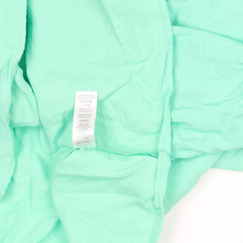 Gallery Women’s Green Button-Up 3/4 Sleeve Viscose Shirt UK 10