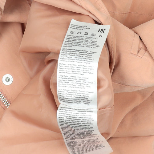 Vila Women’s Pink Hooded Parka Coat XS Long Sleeve Drawstring