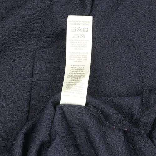 Gallery Women's Blue Kimono Style Jersey Blouse Size L