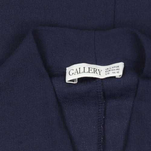 Gallery Women's Blue Kimono Style Jersey Blouse Size L