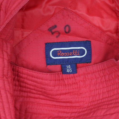 Rossetti Women’s Red Quilted Mid-Length Puffer Jacket Size 14