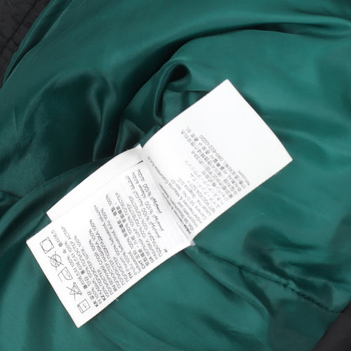 H&M Boys Black 11 Years Puffer Jacket Winter Coat Adventure Logo