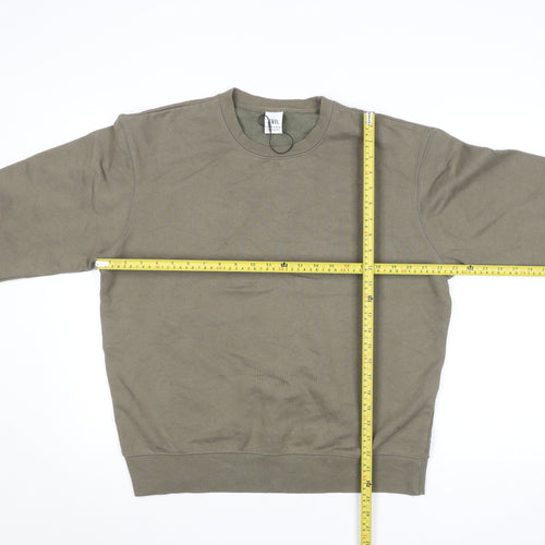 Zara Men’s Brown Cotton Fleece Crew Neck Sweatshirt Size M