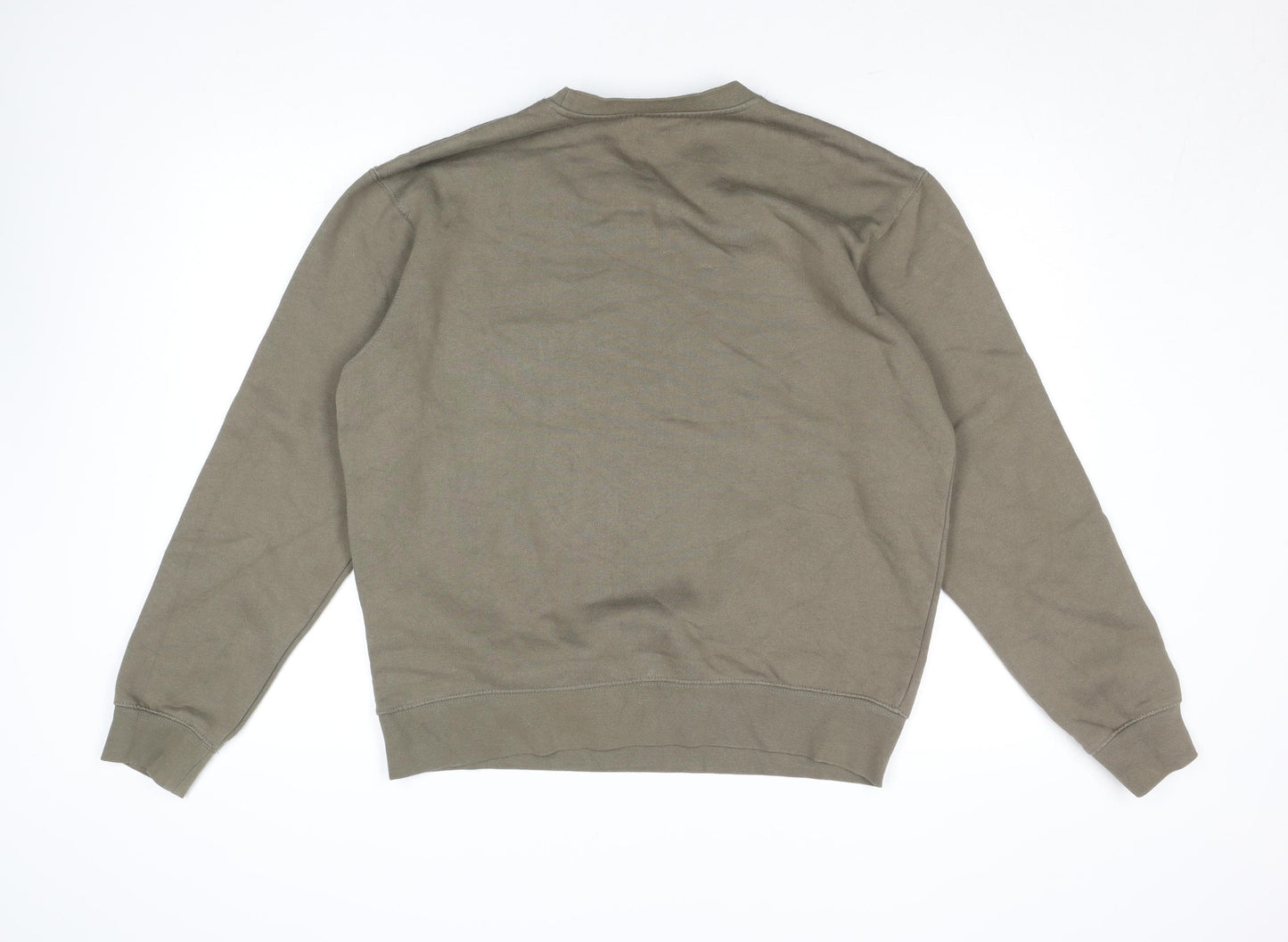 Zara Men’s Brown Cotton Fleece Crew Neck Sweatshirt Size M