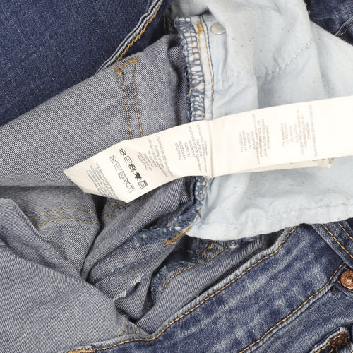 Denim Co. Women’s Blue Mid Rise Skinny Distressed Jeans Size 8