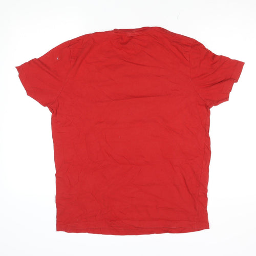 Jack & Jones Mens Red XL Graphic Print Crew Neck T-Shirt