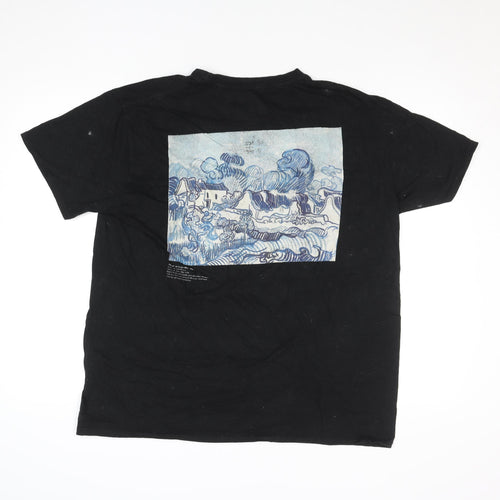 Van Gogh Museum Men’s Black Art Graphic T-Shirt Size M
