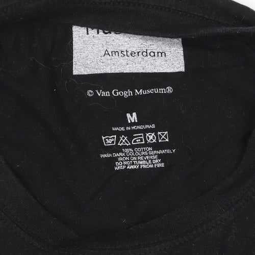 Van Gogh Museum Men’s Black Art Graphic T-Shirt Size M