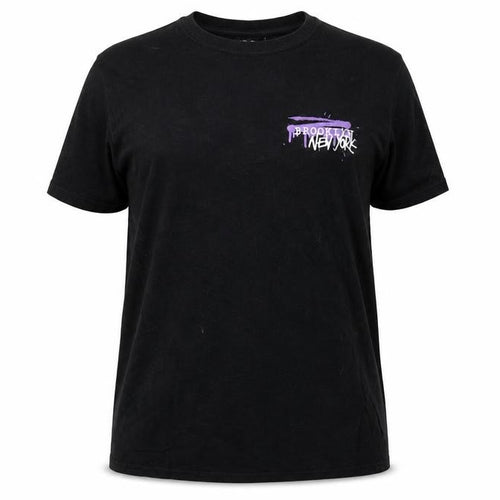 SHOK Womens Black Graphic Cotton T-Shirt Size M City Street Style