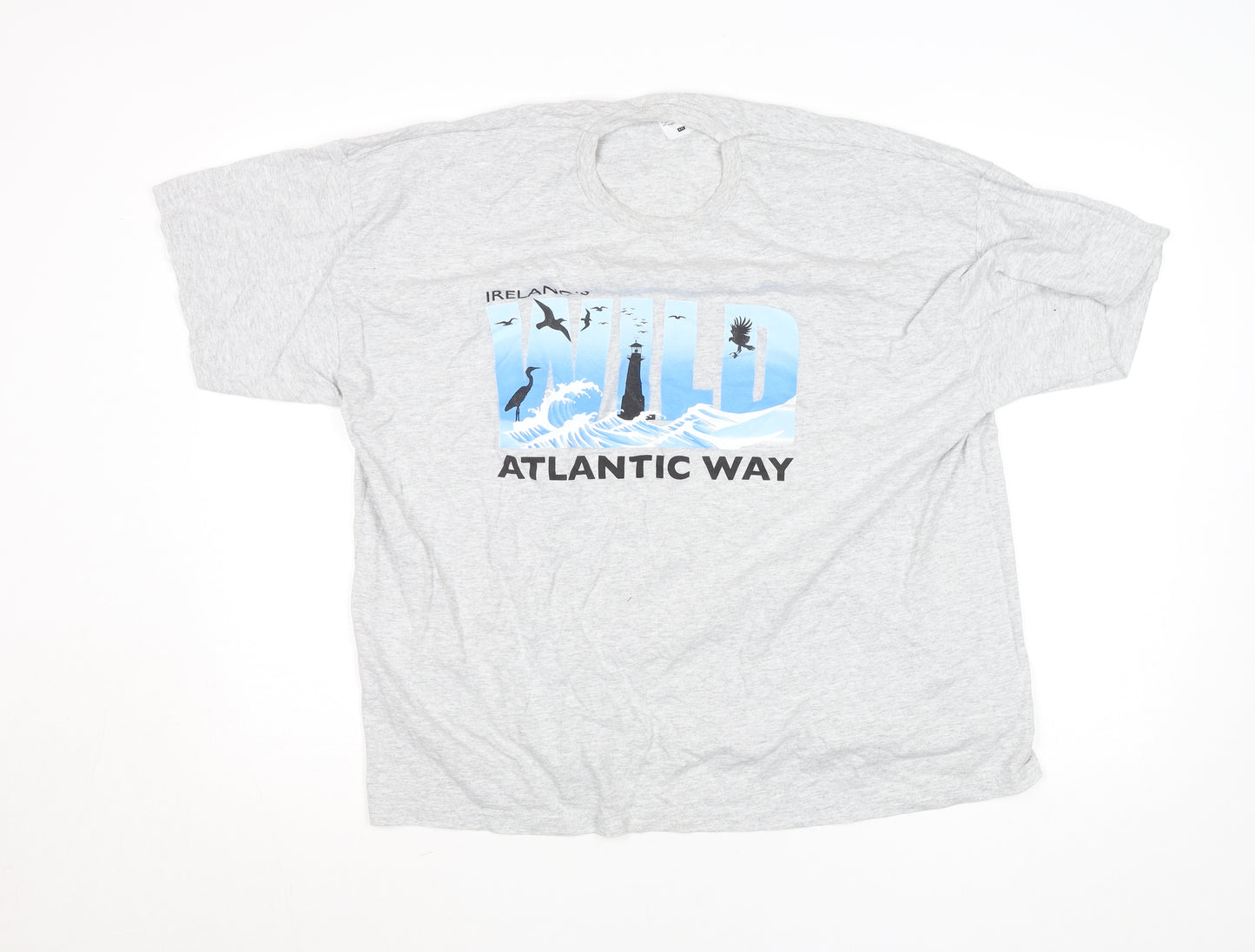Fruit of the Loom Men’s Grey 2XL Wild Atlantic Way Graphic T-Shirt