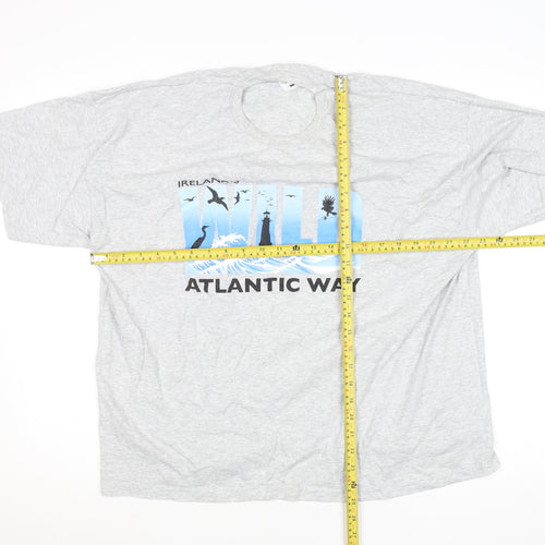 Fruit of the Loom Men’s Grey 2XL Wild Atlantic Way Graphic T-Shirt