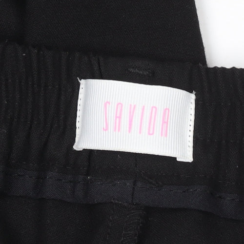 Savida Women’s Black Size 14 Regular Tapered Stretch Trousers