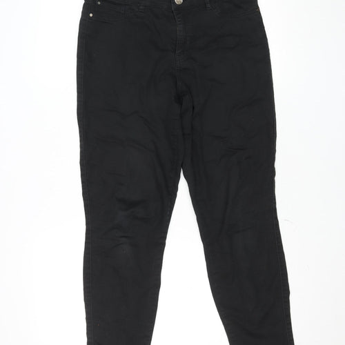 F&F Women's Black Slim Fit Jegging Trousers Size 12