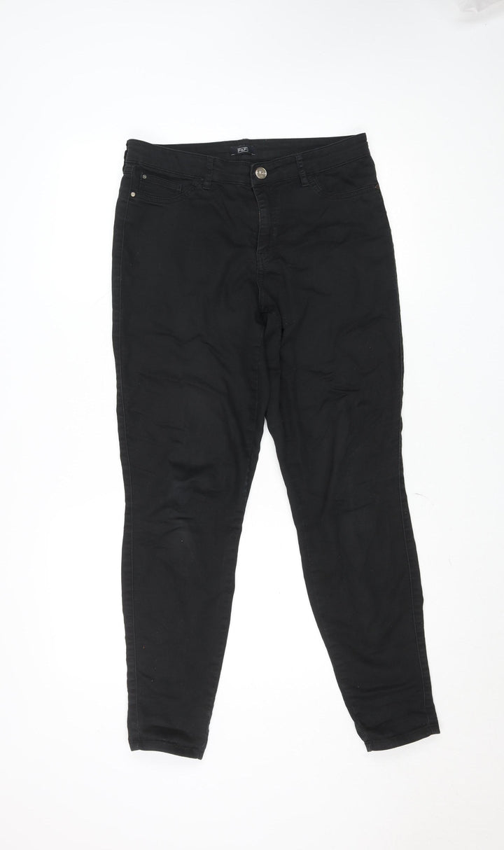 F&F Women's Black Slim Fit Jegging Trousers Size 12