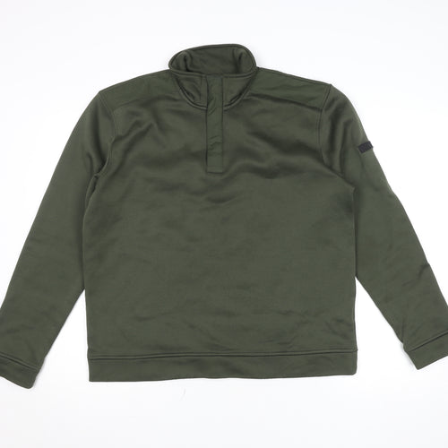 Regatta Great Outdoors Men's Green M 1/4 Zip Fleece Sweatshirt