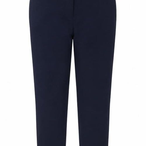 Savida Women’s Navy Blue Stretch Crepe Trousers Size 16 Regular Fit