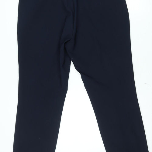 Savida Women’s Navy Blue Stretch Crepe Trousers Size 16 Regular Fit